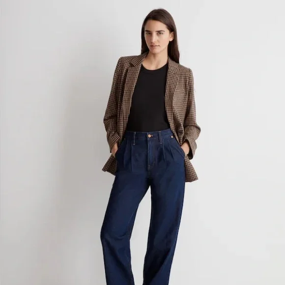 Madewell Caldwell Double-Breasted Blazer in Lyden Plaid - Picture 3 of 5